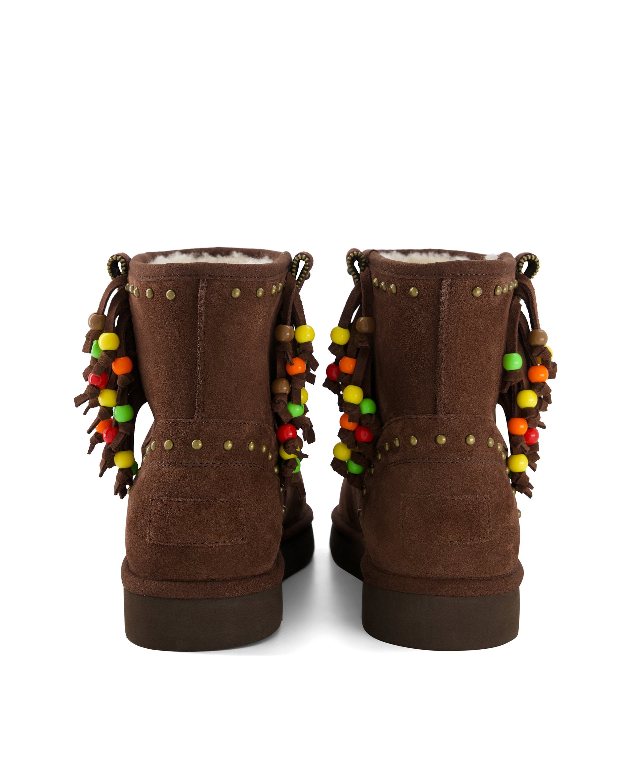 Surfer Beaded Boots - Chocolate
