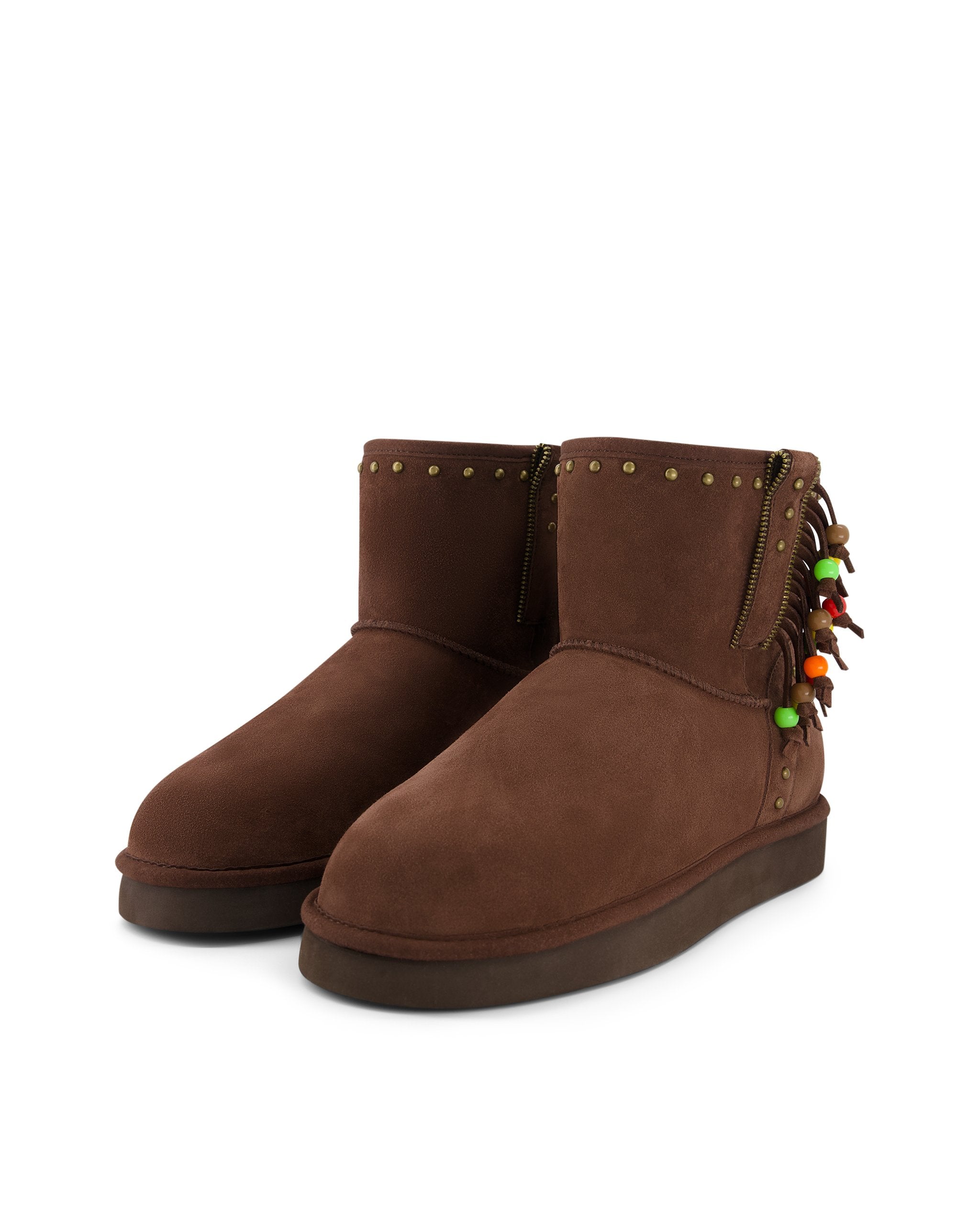 Surfer Beaded Boots - Chocolate