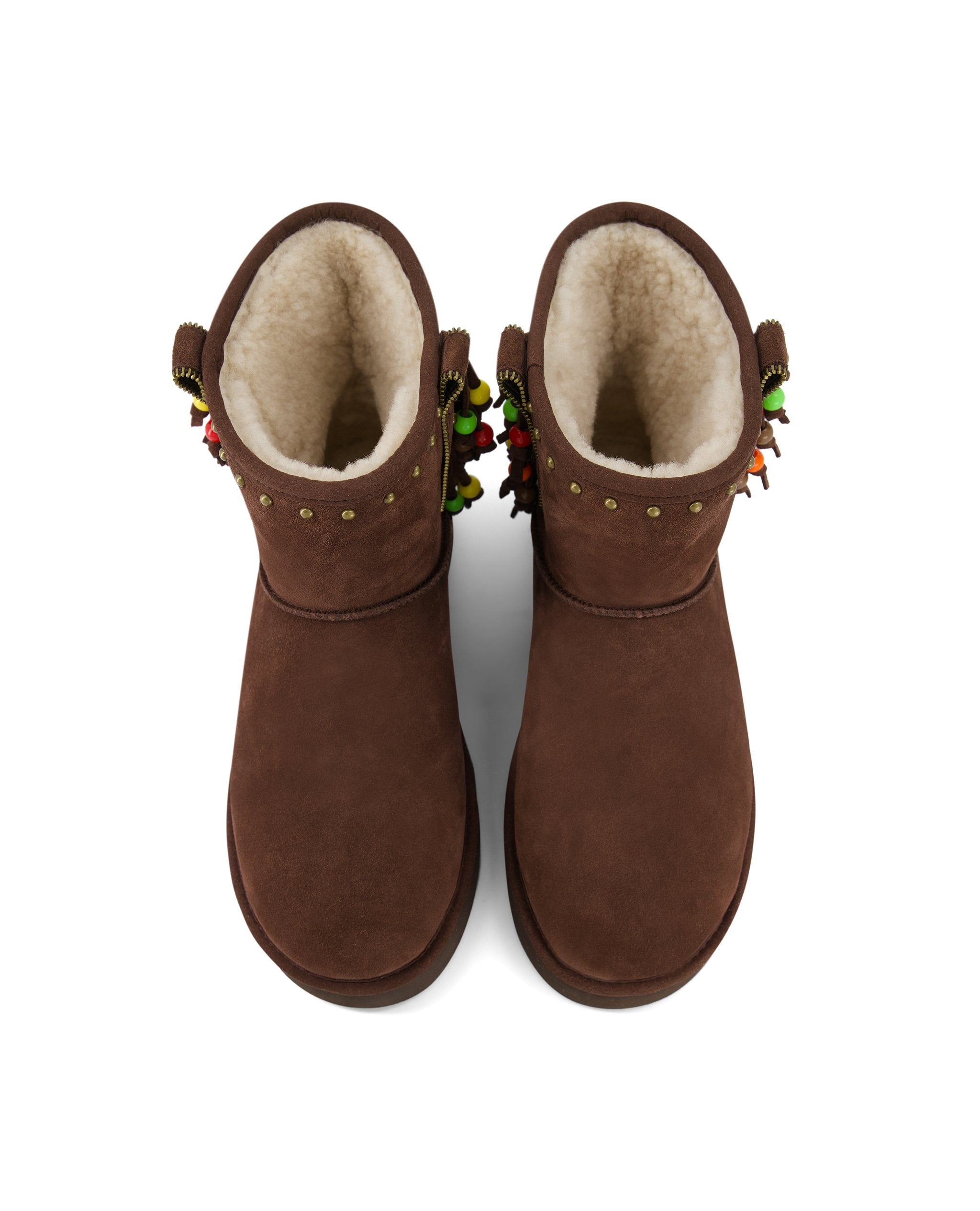 Surfer Beaded Boots - Chocolate