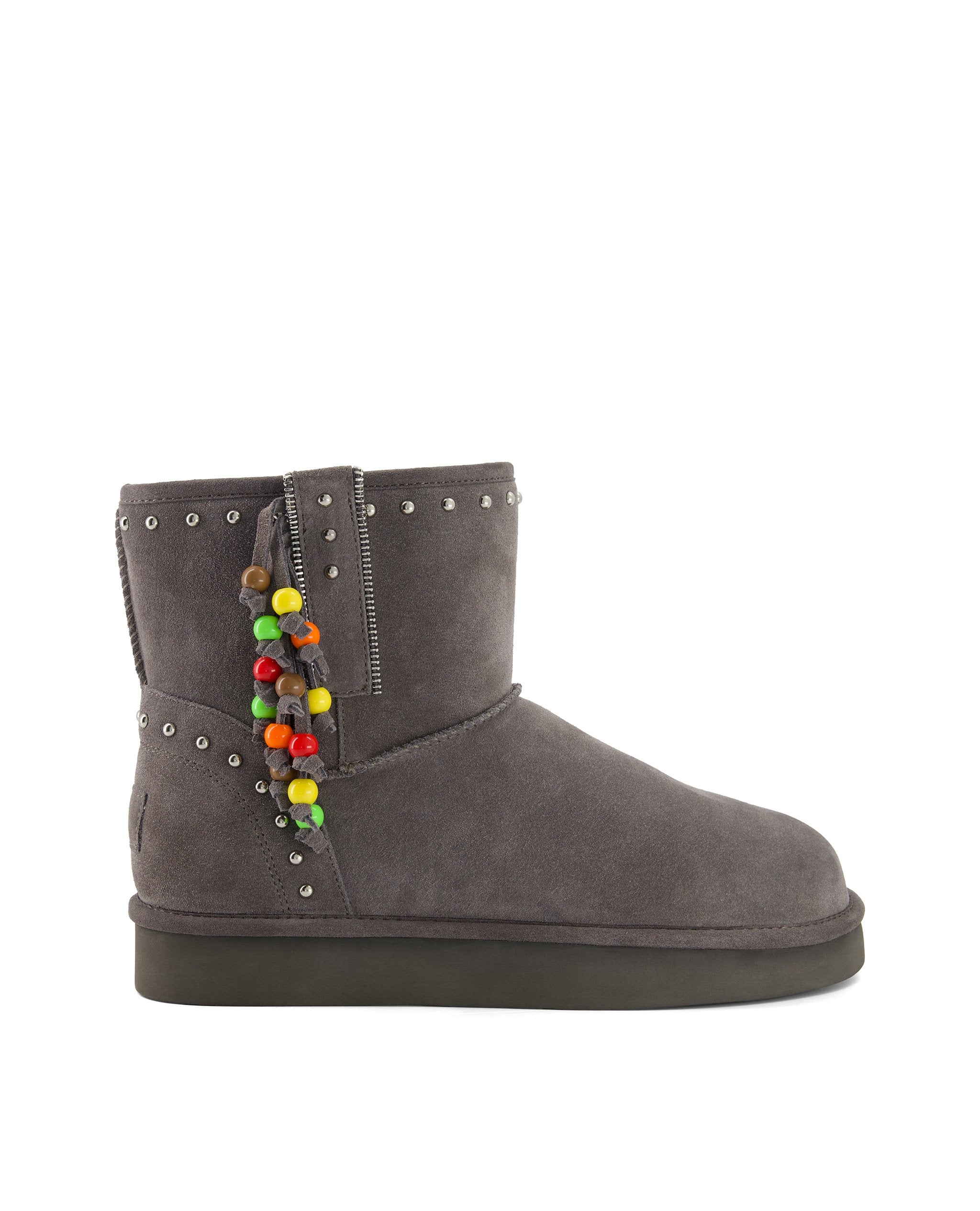 Surfer Beaded Boots - Warm Grey