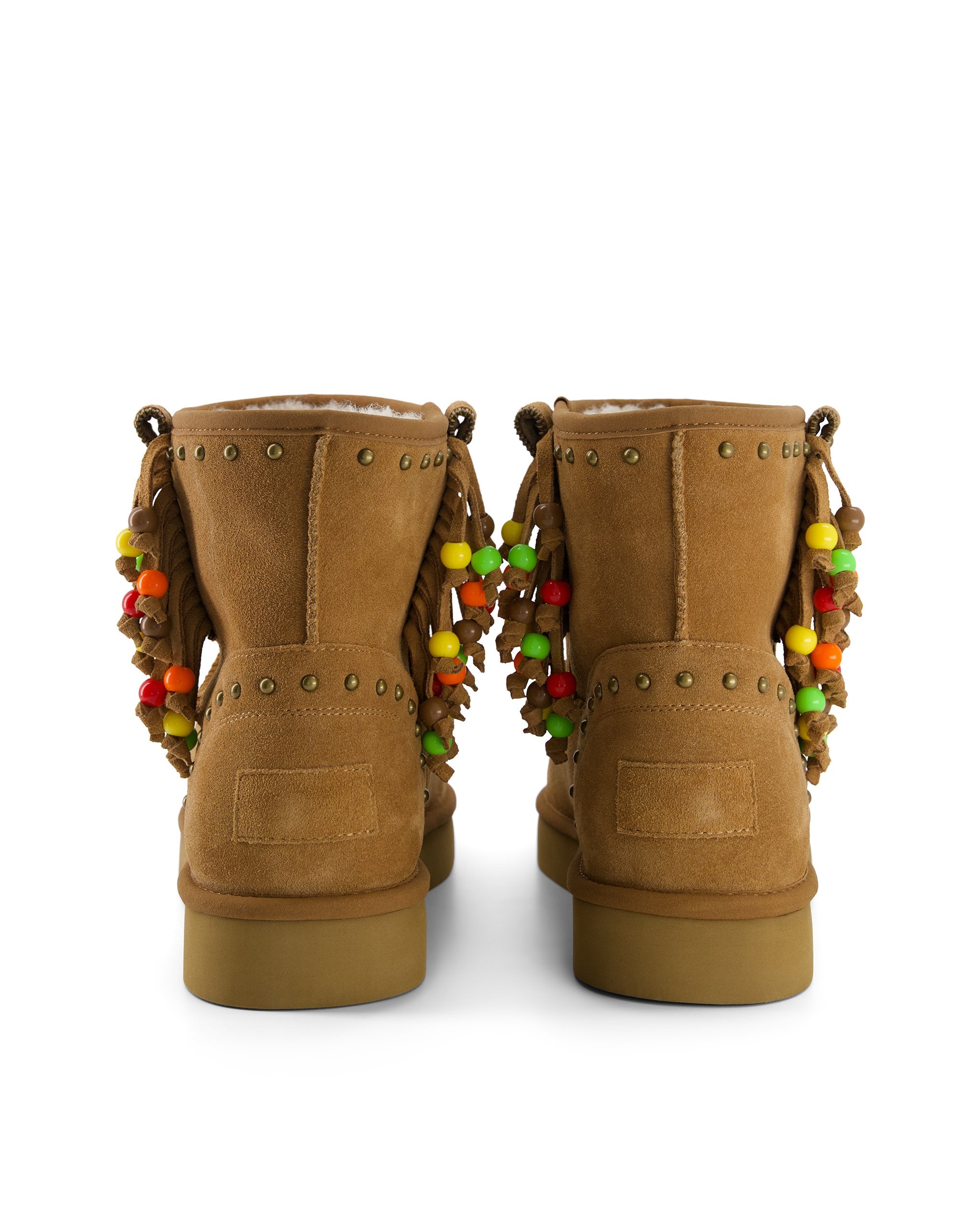 Surfer Beaded Boots - Beige