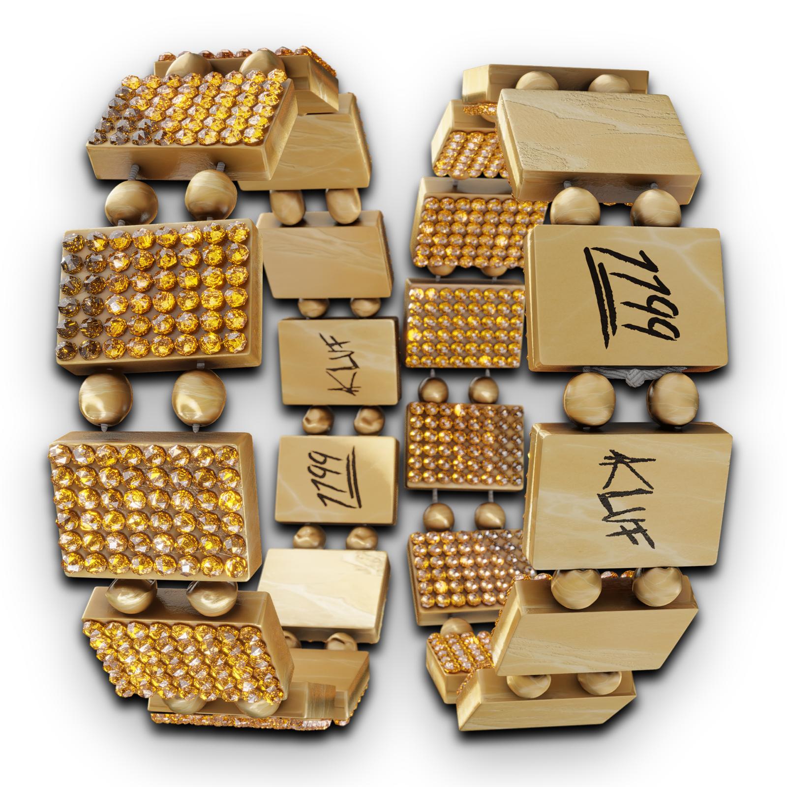 Gold Rhinestone Bracelet - KLUF