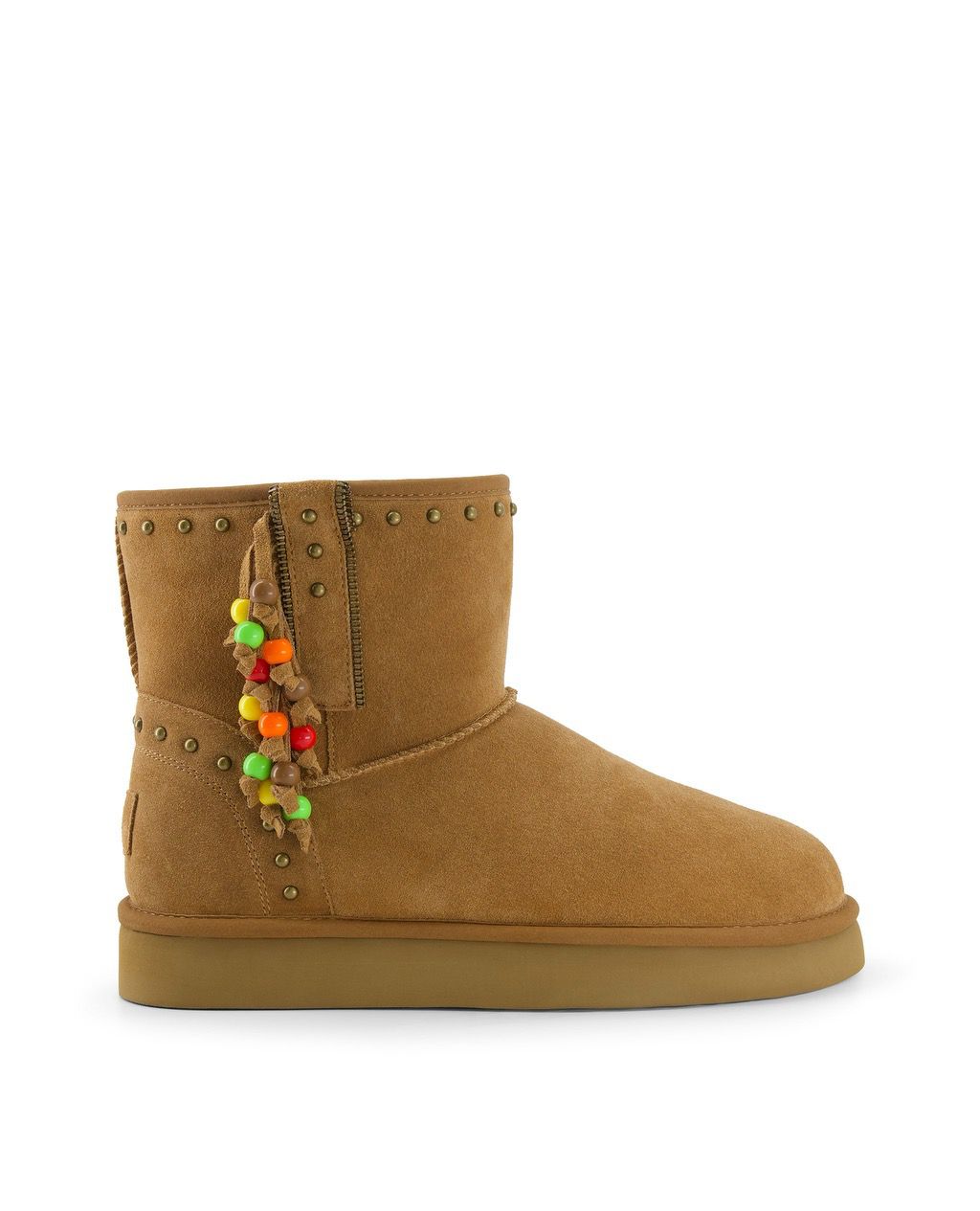 Surfer Beaded Boots - Beige