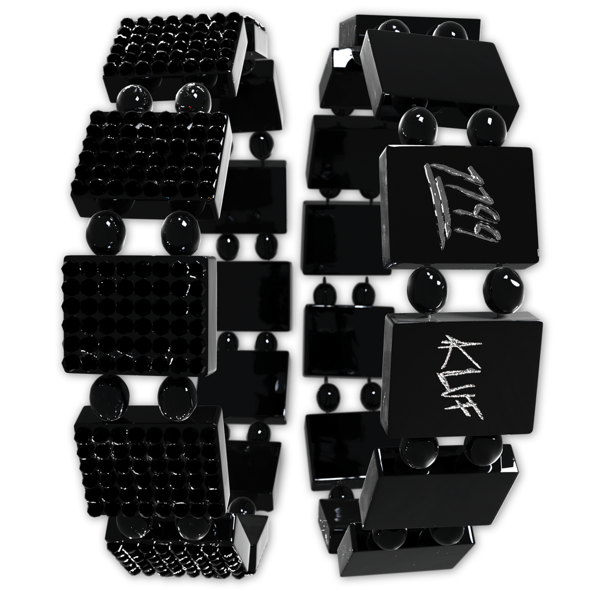Black Rhinestone Bracelet - Kluf